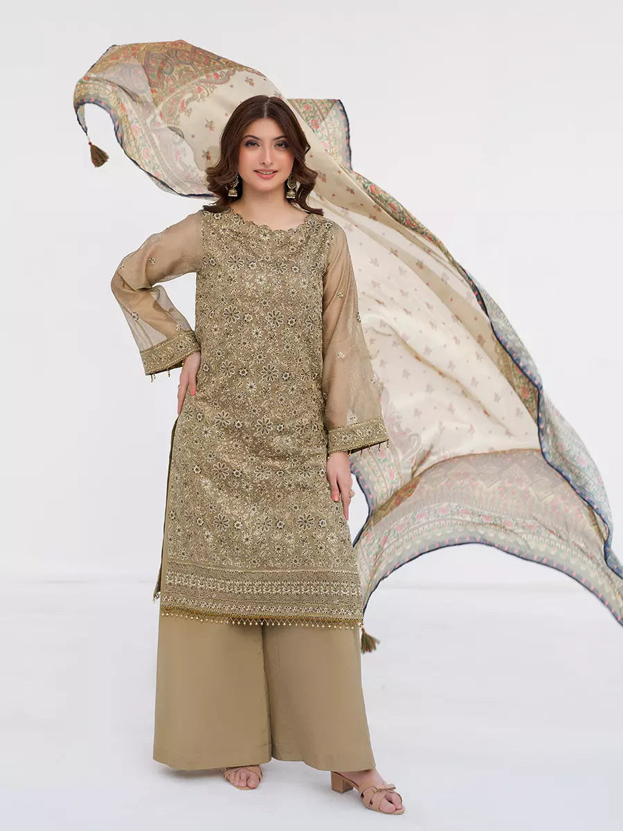 3PC Unstitched Festive Embroidered Suit (SUNW7NO101)